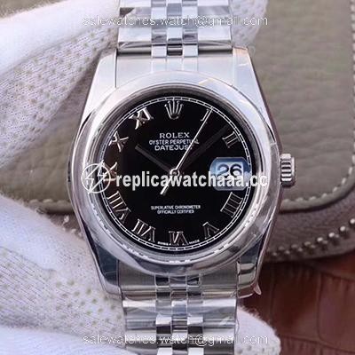 Rolex Datejust 116234 36mm AR Factory Black Dial Rome Time Scale Rolex Datejust 116234 36mm AR Factory Black Dial Rome Time Scale