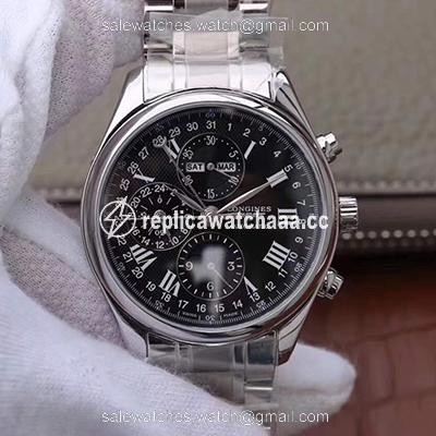Longines Conquest Classic Chronograph Moonphase Black Dial Longines Conquest Classic Chronograph Moonphase Black Dial