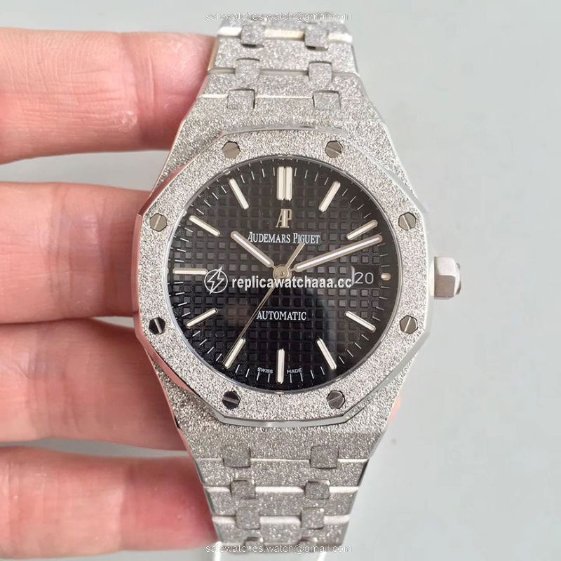 Audemars Piguet Royal Oak Frosted Gold 37MM 15454 OM Factory Black Dial Audemars Piguet Royal Oak Frosted Gold 37MM 15454 OM Factory Black Dial