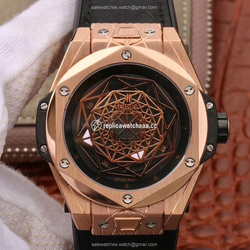 Hublot Big Bang Sang Bleu King Gold 415.OX.1118.VR.MXM17 TMF Factory Black Dial Hublot Big Bang Sang Bleu King Gold 415.OX.1118.VR.MXM17 TMF Factory Black Dial