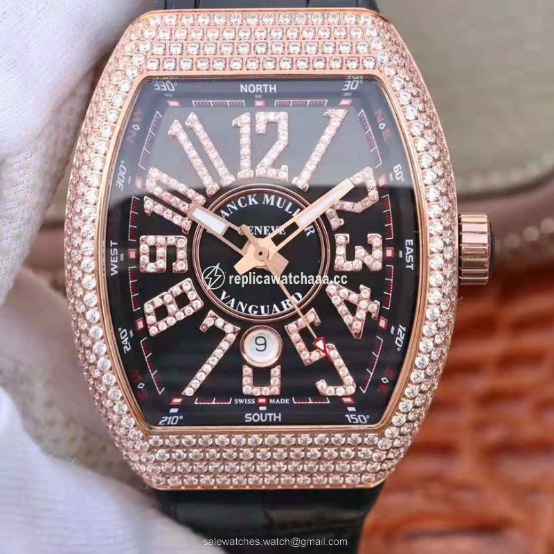 Franck Muller Vanguard 18K Rose Gold V45.SC.DT.D.NBR.CD.5N.NR Black Dial Franck Muller Vanguard 18K Rose Gold V45.SC.DT.D.NBR.CD.5N.NR Black Dial