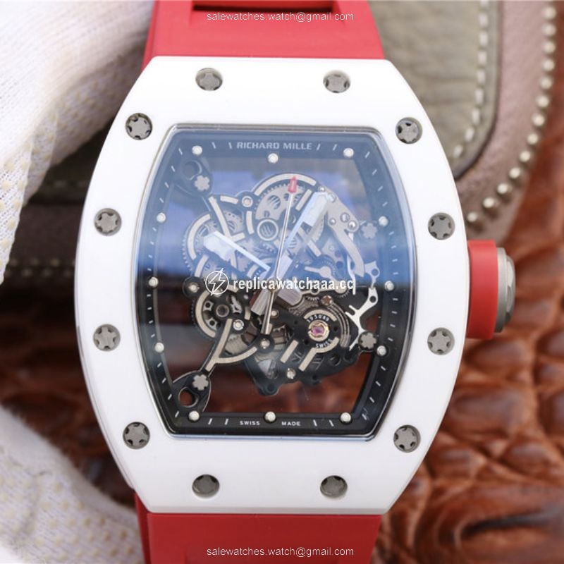 Richard Mille RM055 Red Strap KV Factory Skeleton Dial Richard Mille RM055 Red Strap KV Factory Skeleton Dial