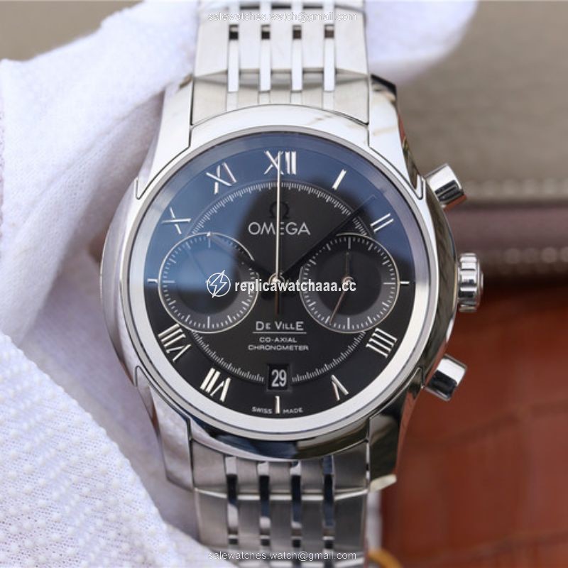 Omega De Ville Chronograph 42MM 431.10.42.51.01.001 OM Factory Black Dial Omega De Ville Chronograph 42MM 431.10.42.51.01.001 OM Factory Black Dial
