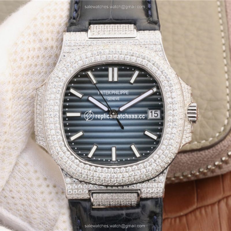 Patek Philippe Nautilus Jumbo 5719/1G-001 KM Factory Blue Dial Patek Philippe Nautilus Jumbo 5719/1G-001 KM Factory Blue Dial
