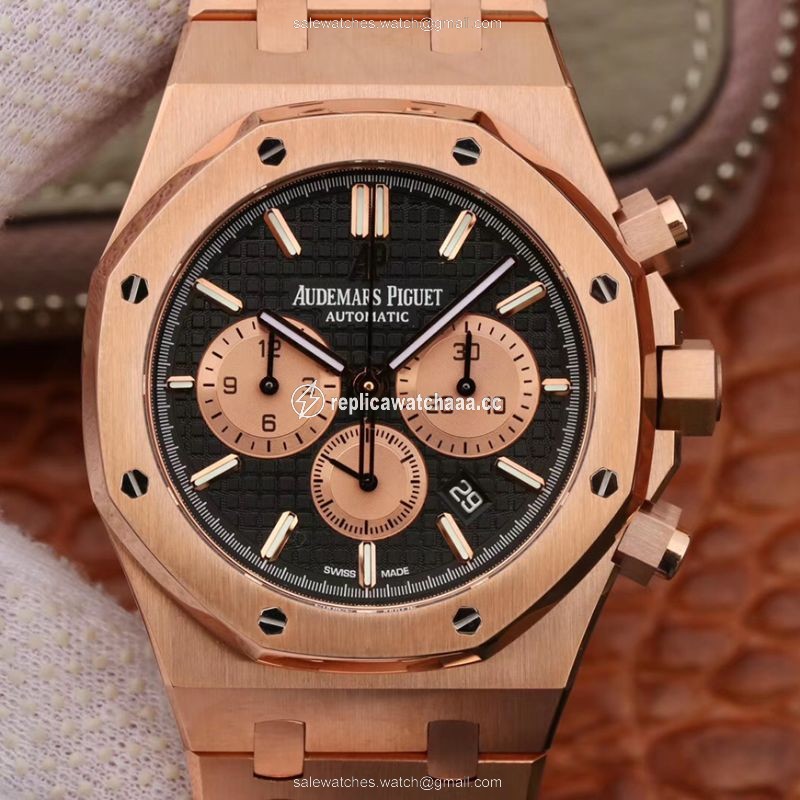 Audemars Piguet Royal Oak Chronograph 18K Rose Gold 26331OR.OO.1220OR.02 OM Factory Black Dial Audemars Piguet Royal Oak Chronograph 18K Rose Gold 26331OR.OO.1220OR.02 OM Factory Black Dial