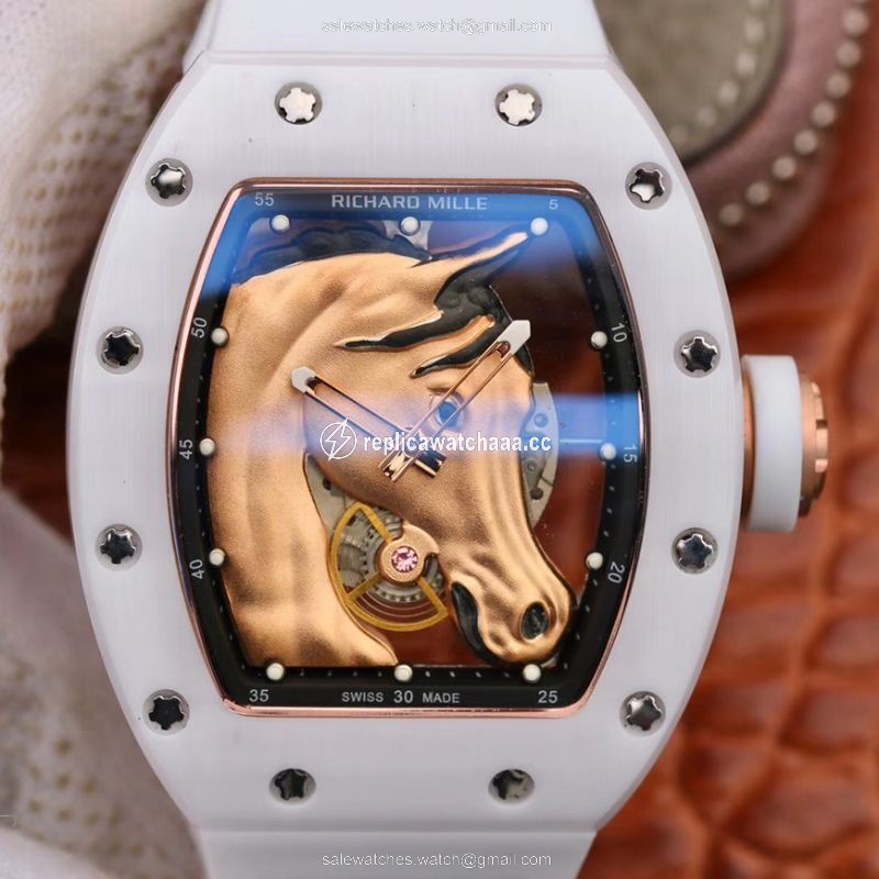 Richard Mille Polo Club Saint Tropez RM52-02 KV Factory Gold Horse Head Skeleton Dial Richard Mille Polo Club Saint Tropez RM52-02 KV Factory Gold Horse Head Skeleton Dial