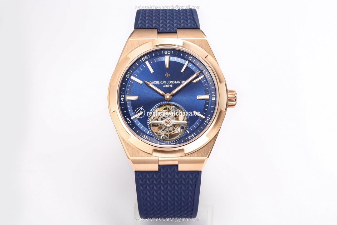 Vacheron Constantin Overseas Tourbillon 6000V/110R-B733 BBR Factory Blue Rubber Strap Vacheron Constantin Overseas Tourbillon 6000V/110R-B733 BBR Factory Blue Rubber Strap