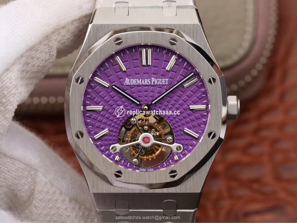 Audemars Piguet Royal Oak Tourbillon 26522ST.OO.1220ST.01 JF Factory Purple Dial Audemars Piguet Royal Oak Tourbillon 26522ST.OO.1220ST.01 JF Factory Purple Dial