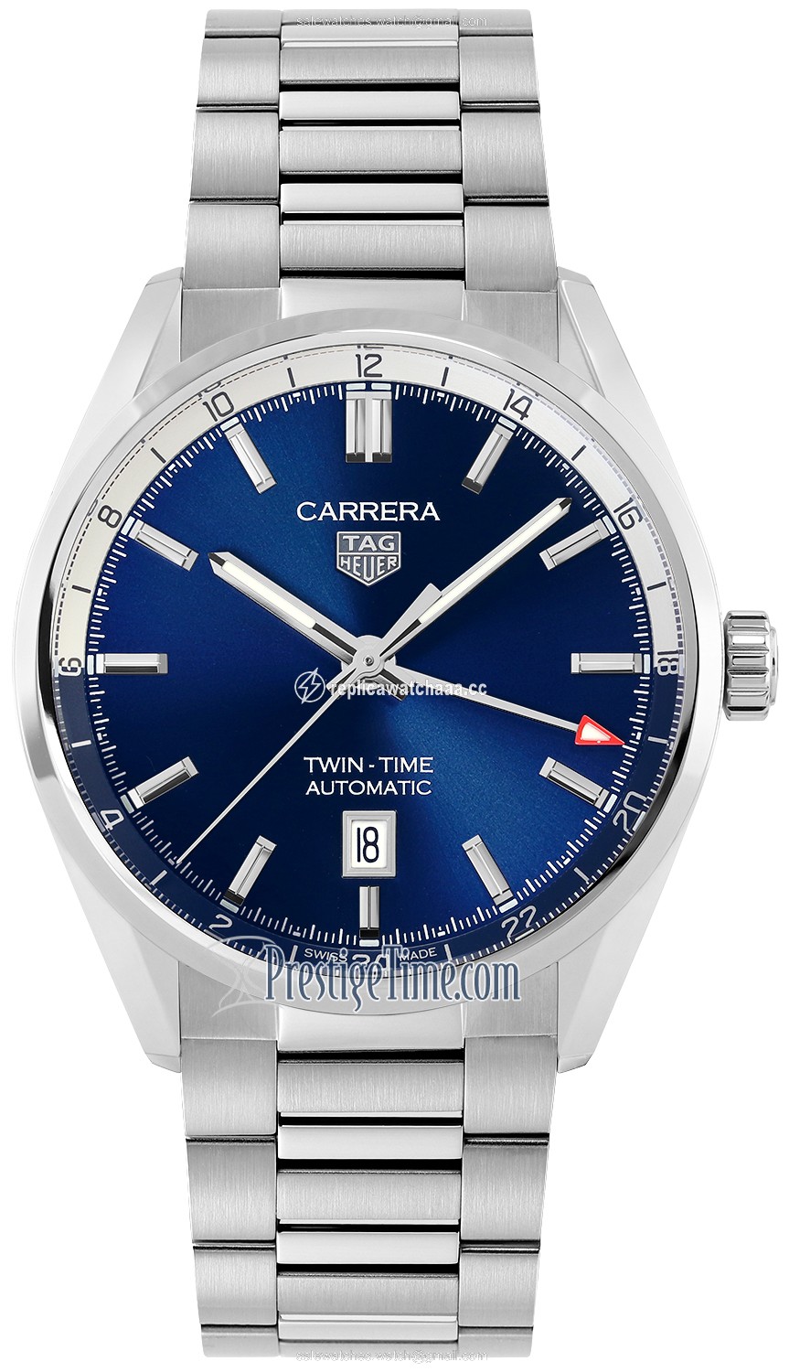wbn201a.ba0640 Tag Heuer Carrera Twin Time 41mm Mens Watch wbn201a.ba0640 Tag Heuer Carrera Twin Time 41mm Mens Watch