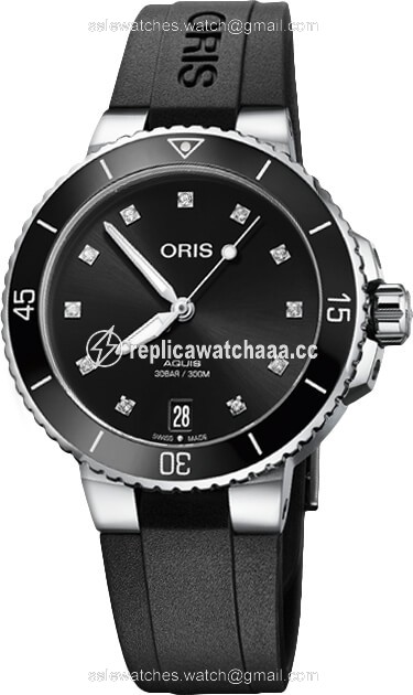 01 733 7731 4194-07 4 18 64FC Oris Aquis Date Diamonds 36.5mm Midsize Watch 1 01 733 7731 4194-07 4 18 64FC Oris Aquis Date Diamonds 36.5mm Midsize Watch 1