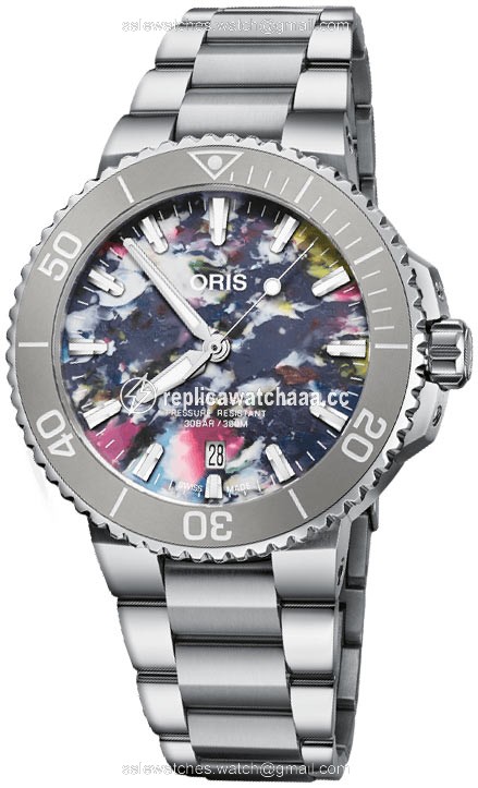 01 733 7766 4150-Set Upcycle PET Plastic Oris Aquis Date 41.5mm Mens Watch 1 01 733 7766 4150-Set Upcycle PET Plastic Oris Aquis Date 41.5mm Mens Watch 1