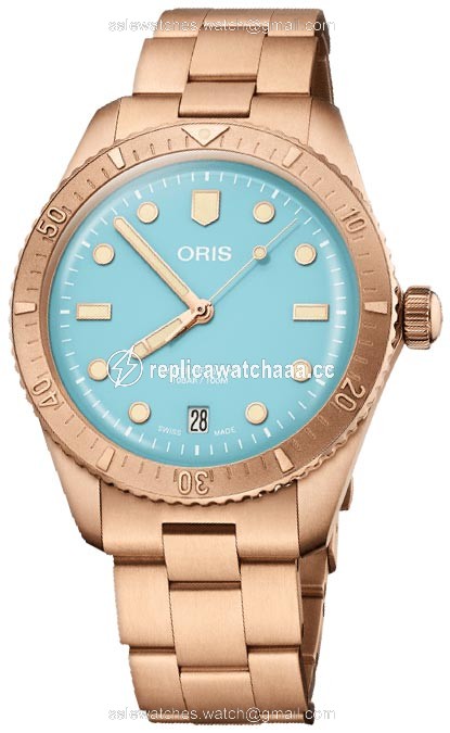 01 733 7771 3155-07 8 19 15 Cotton Candy Blue Oris Divers Sixty Five 38mm Midsize Watch 1 01 733 7771 3155-07 8 19 15 Cotton Candy Blue Oris Divers Sixty Five 38mm Midsize Watch 1