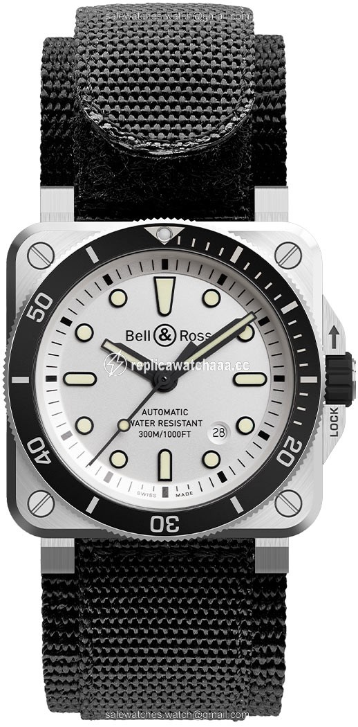 BR0392-D-WH-ST/SRB Diver Bell & Ross BR03-92 Diver 42mm Mens Watch 1 BR0392-D-WH-ST/SRB Diver Bell & Ross BR03-92 Diver 42mm Mens Watch 1