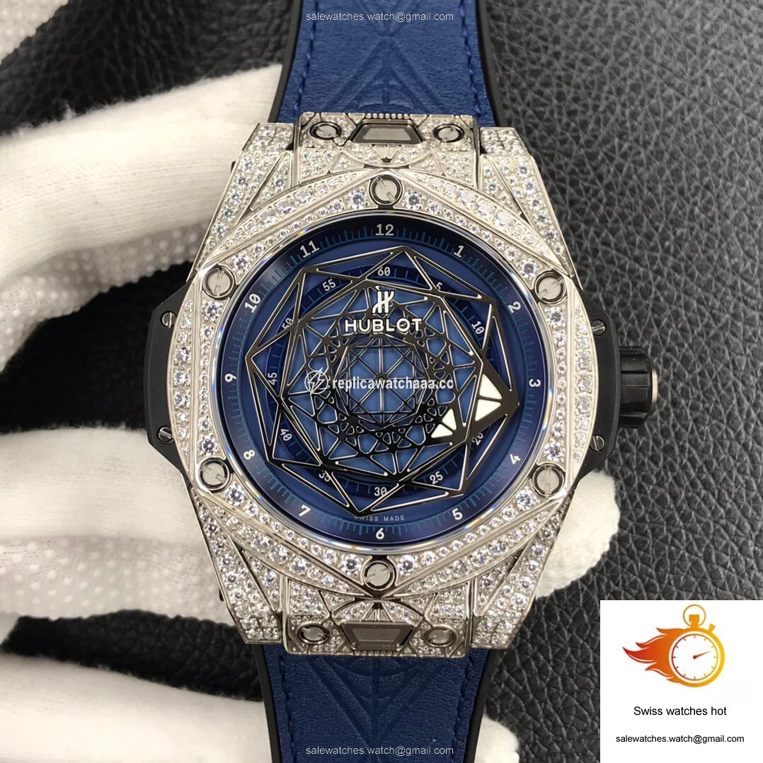 Hublot Big Bang WWF Factory Titanium Full Diamond Case 1 Hublot Big Bang WWF Factory Titanium Full Diamond Case 1