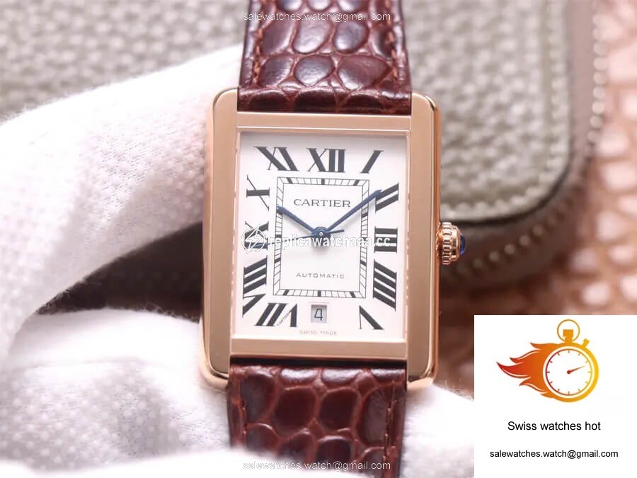 Cartier Tank W5200026 V9 Factory Rose Gold White Dial 1 Cartier Tank W5200026 V9 Factory Rose Gold White Dial 1