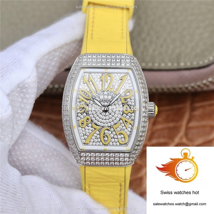 Franck Muller Vanguard Ladies ABF Factory Cowhide Strap 1 Franck Muller Vanguard Ladies ABF Factory Cowhide Strap 1