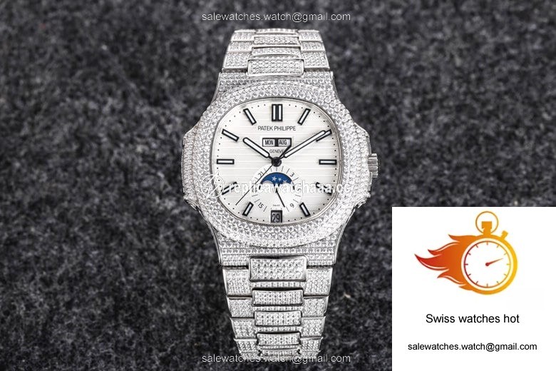 Patek Philippe Nautilus 5726 R8 Factory Gypsophila Diamond White Dial 1 Patek Philippe Nautilus 5726 R8 Factory Gypsophila Diamond White Dial 1