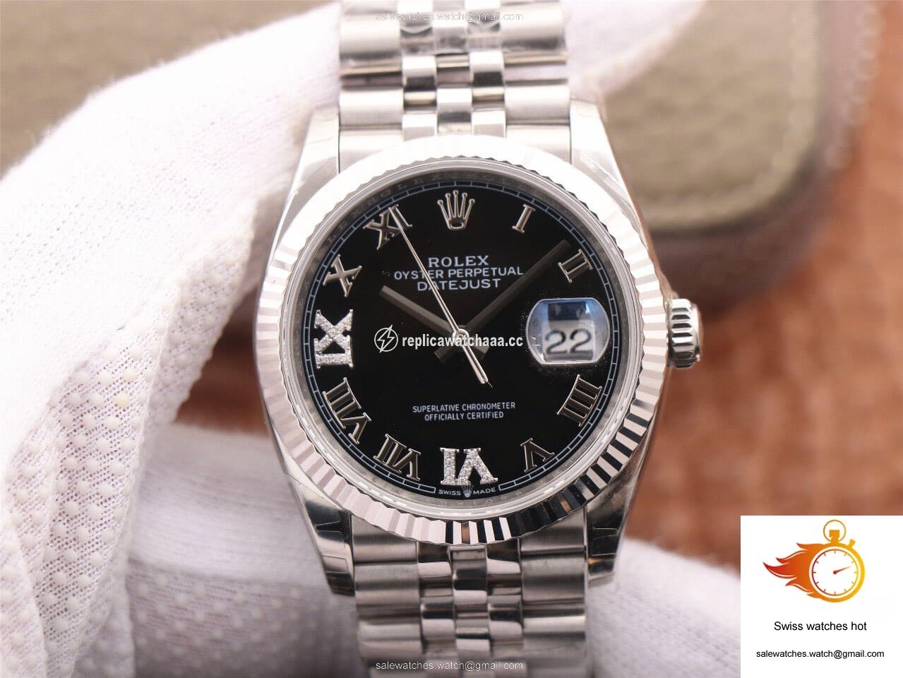 Rolex Datejust M126233 EW Factory Black Diamond-set Dial 1 Rolex Datejust M126233 EW Factory Black Diamond-set Dial 1