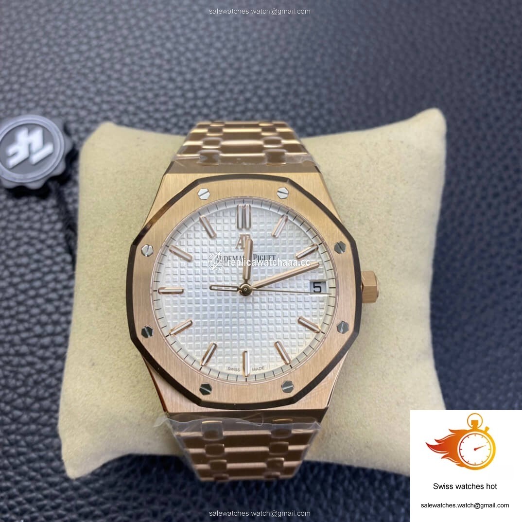 Audemars Piguet Royal Oak 15500 ZF Factory Rose Gold Version White Dial 1 Audemars Piguet Royal Oak 15500 ZF Factory Rose Gold Version White Dial 1