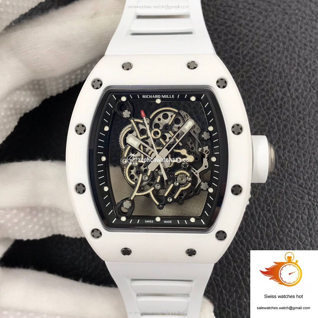 Richard Mille RM055 ZF Factory White Ceramic 1 Richard Mille RM055 ZF Factory White Ceramic 1