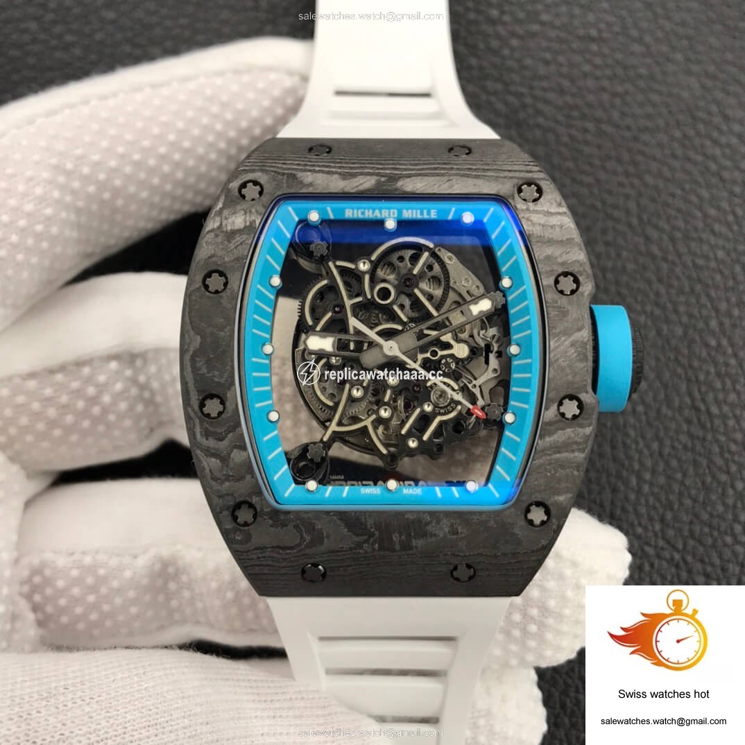 Richard Mille RM055 ZF Factory White Rubber Strap 1 Richard Mille RM055 ZF Factory White Rubber Strap 1