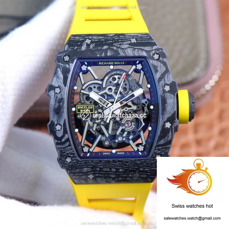 Richard Mille RM35-02 ZF Factory Yellow Rubber Strap 1 Richard Mille RM35-02 ZF Factory Yellow Rubber Strap 1