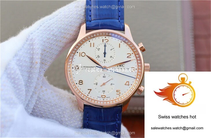 IWC Portuguese ZF Factory Blue Cowhide Strap 1 IWC Portuguese ZF Factory Blue Cowhide Strap 1