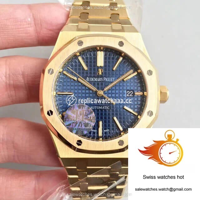 Audemars Piguet Royal Oak 15400OR JF Factory Yellow Gold Blue Dial 1 Audemars Piguet Royal Oak 15400OR JF Factory Yellow Gold Blue Dial 1