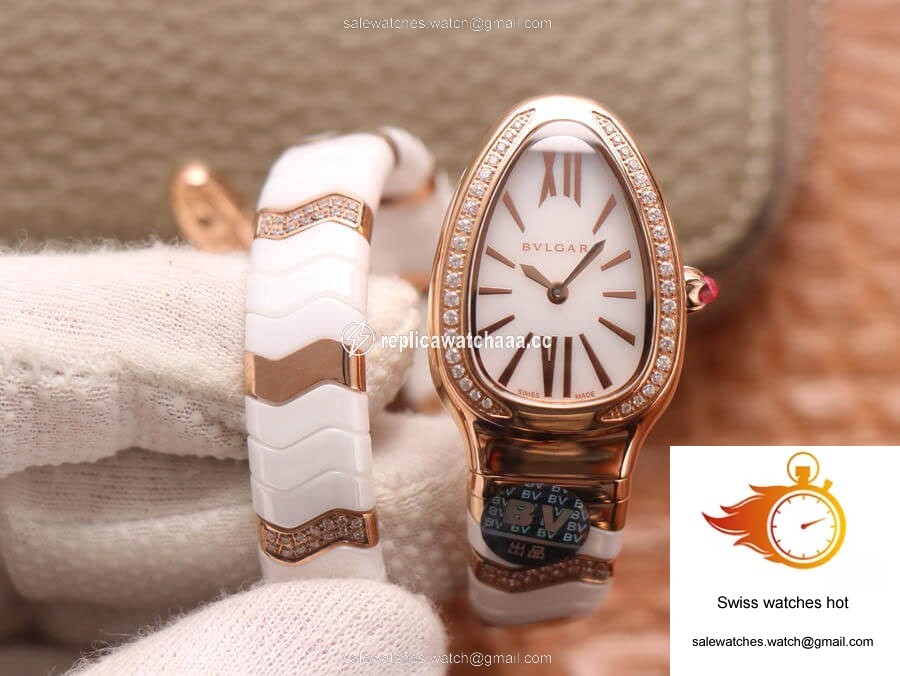 Bvlgari Serpenti 102202 BV Factory Rose Gold White Dial 1 Bvlgari Serpenti 102202 BV Factory Rose Gold White Dial 1