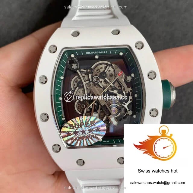 Richard Mille RM055 KV Factory White Ceramic Skeleton Dial 1 Richard Mille RM055 KV Factory White Ceramic Skeleton Dial 1