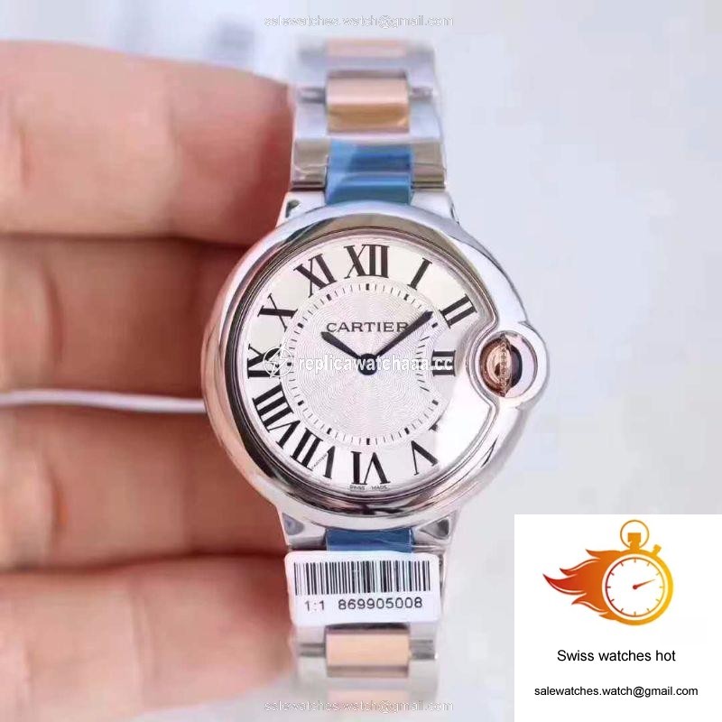 Ballon Bleu De Cartier Ladies W6920033 36MM V6 Factory White Textured Dial 1 Ballon Bleu De Cartier Ladies W6920033 36MM V6 Factory White Textured Dial 1