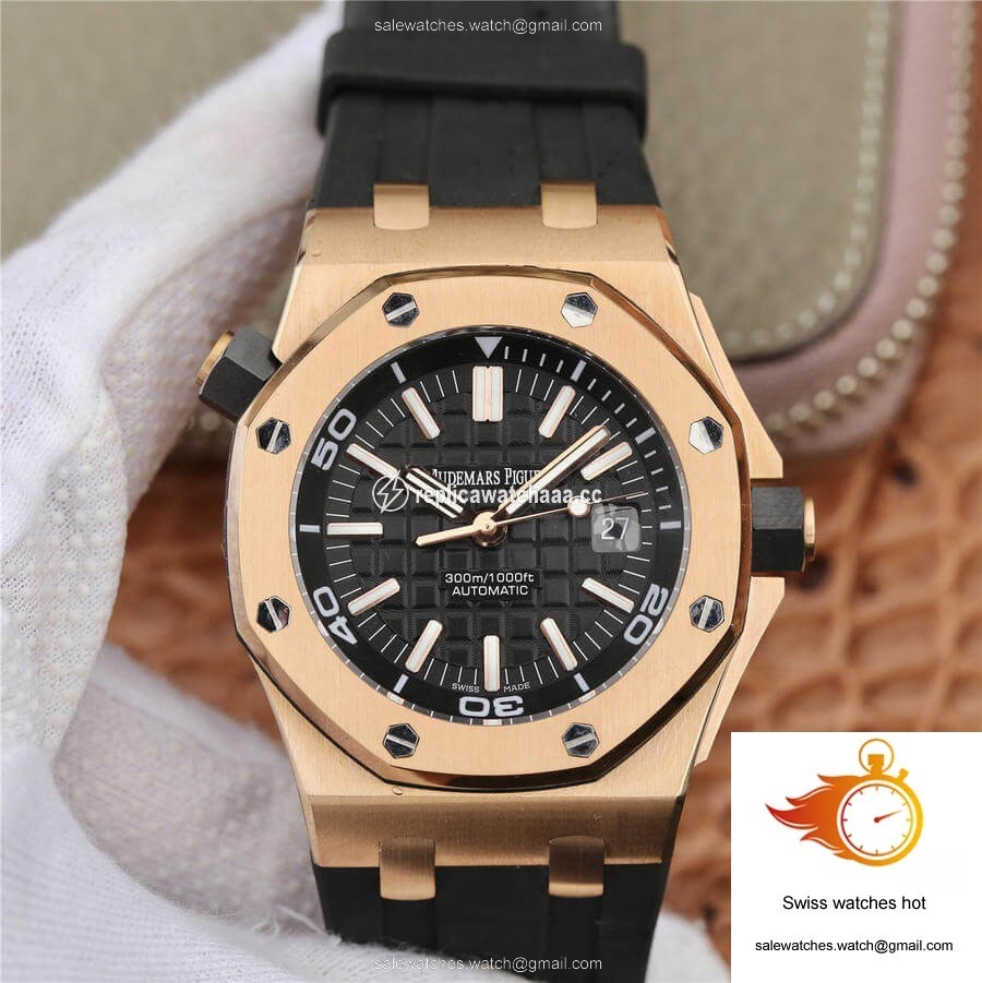 Audemars Piguet Royal Oak Offshore 15710 JF Factory V8 Rose Gold Black Dial 1 Audemars Piguet Royal Oak Offshore 15710 JF Factory V8 Rose Gold Black Dial 1