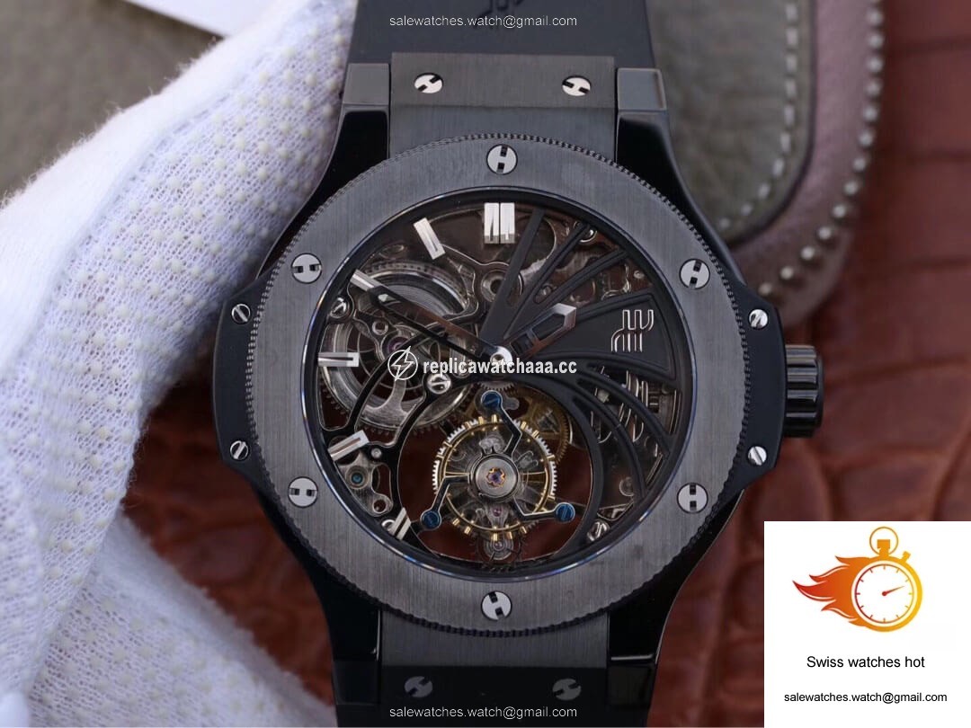 Hublot Big Bang Hollow Tourbillon Ceramic Skeleton Dial 1 Hublot Big Bang Hollow Tourbillon Ceramic Skeleton Dial 1