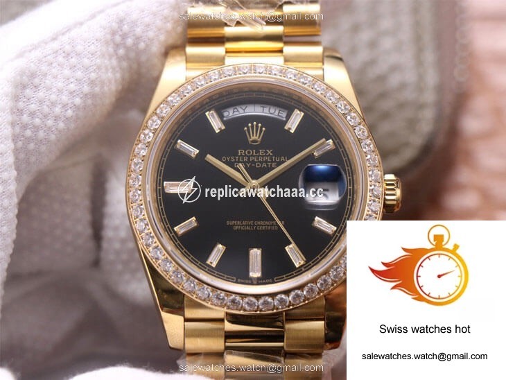 Rolex Day-Date M228348RBR-0001 EW Factory Yellow Gold Black Dial 1 Rolex Day-Date M228348RBR-0001 EW Factory Yellow Gold Black Dial 1