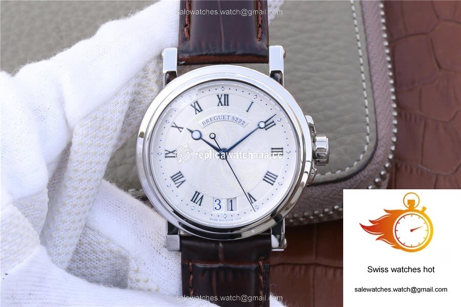 Breguet Marine 5817ST/12/5V8 White Dial Cowhide Strap 1 Breguet Marine 5817ST/12/5V8 White Dial Cowhide Strap 1