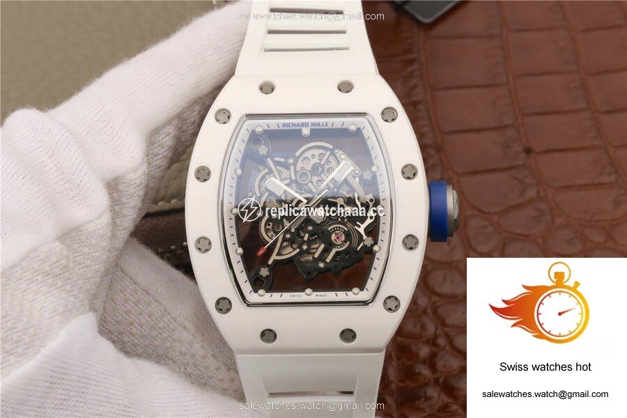 Richard Mille RM055 KV Factory White Ceramic Case 1 Richard Mille RM055 KV Factory White Ceramic Case 1