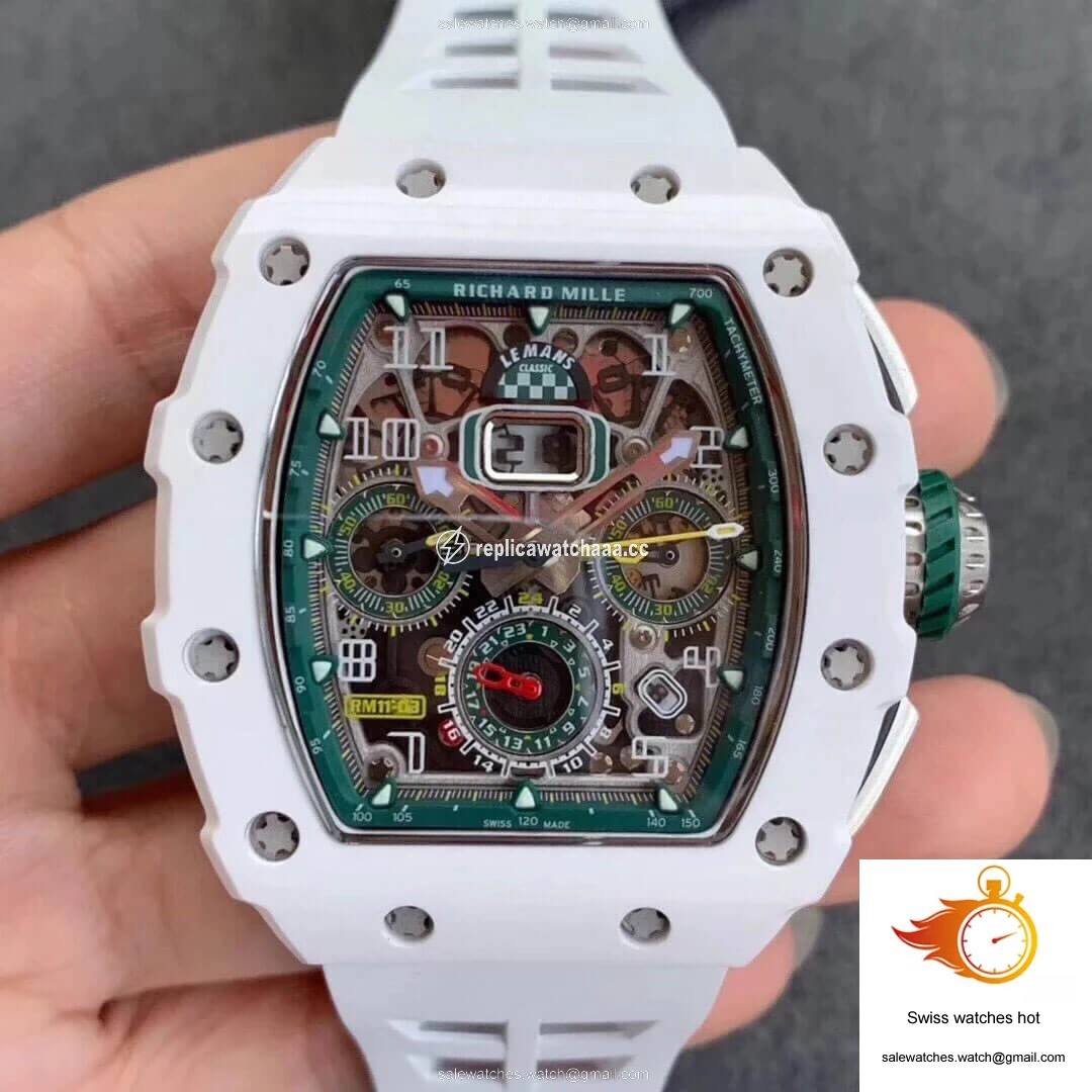 Richard Mille RM011-03 KV Factory Ceramic White Strap 1 Richard Mille RM011-03 KV Factory Ceramic White Strap 1