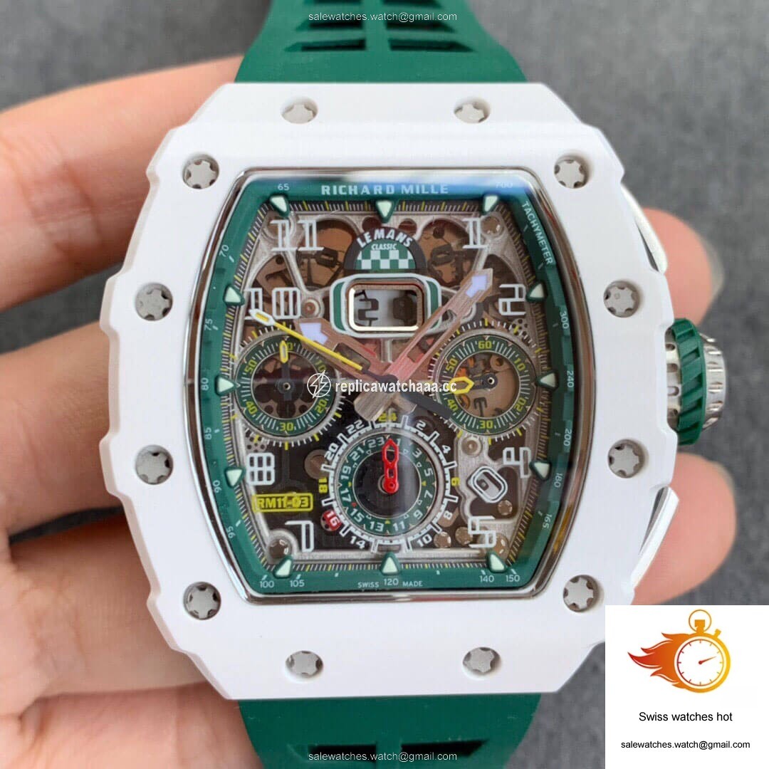 Richard Mille RM011-03 KV Factory White Ceramic Skeleton Dial 1 Richard Mille RM011-03 KV Factory White Ceramic Skeleton Dial 1