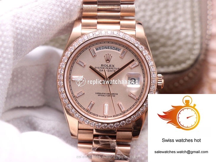 Rolex Day-Date M228345RBR-0007 EW Factory Diamond Sundust Dial 1 Rolex Day-Date M228345RBR-0007 EW Factory Diamond Sundust Dial 1