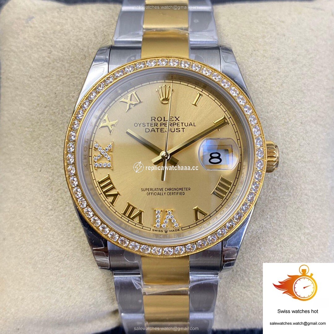Rolex Datejust 126283 EW Factory Diamond Gold Dial 1 Rolex Datejust 126283 EW Factory Diamond Gold Dial 1