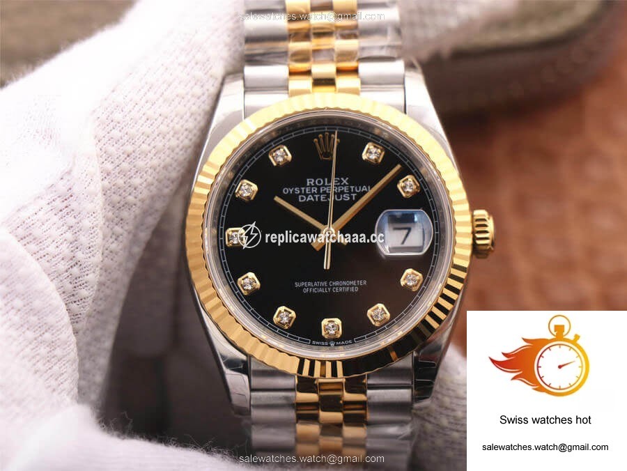Rolex Datejust M126233-0021 EW Factory Diamond Black Dial 1 Rolex Datejust M126233-0021 EW Factory Diamond Black Dial 1