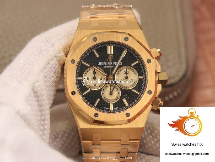 Audemars Piguet Royal Oak Chronograph 26331 OM Factory V2 Yellow Gold Black Dial 1 Audemars Piguet Royal Oak Chronograph 26331 OM Factory V2 Yellow Gold Black Dial 1