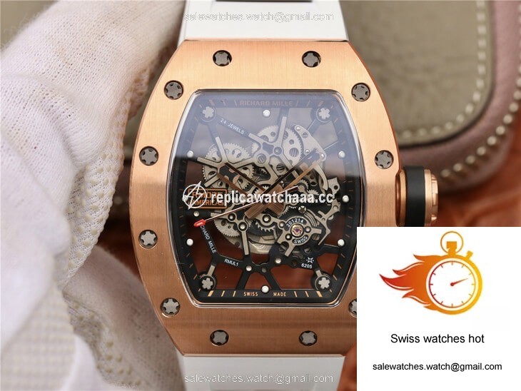 Richard Mille RM035 Americas KV Factory Rose Gold White Strap 1 Richard Mille RM035 Americas KV Factory Rose Gold White Strap 1