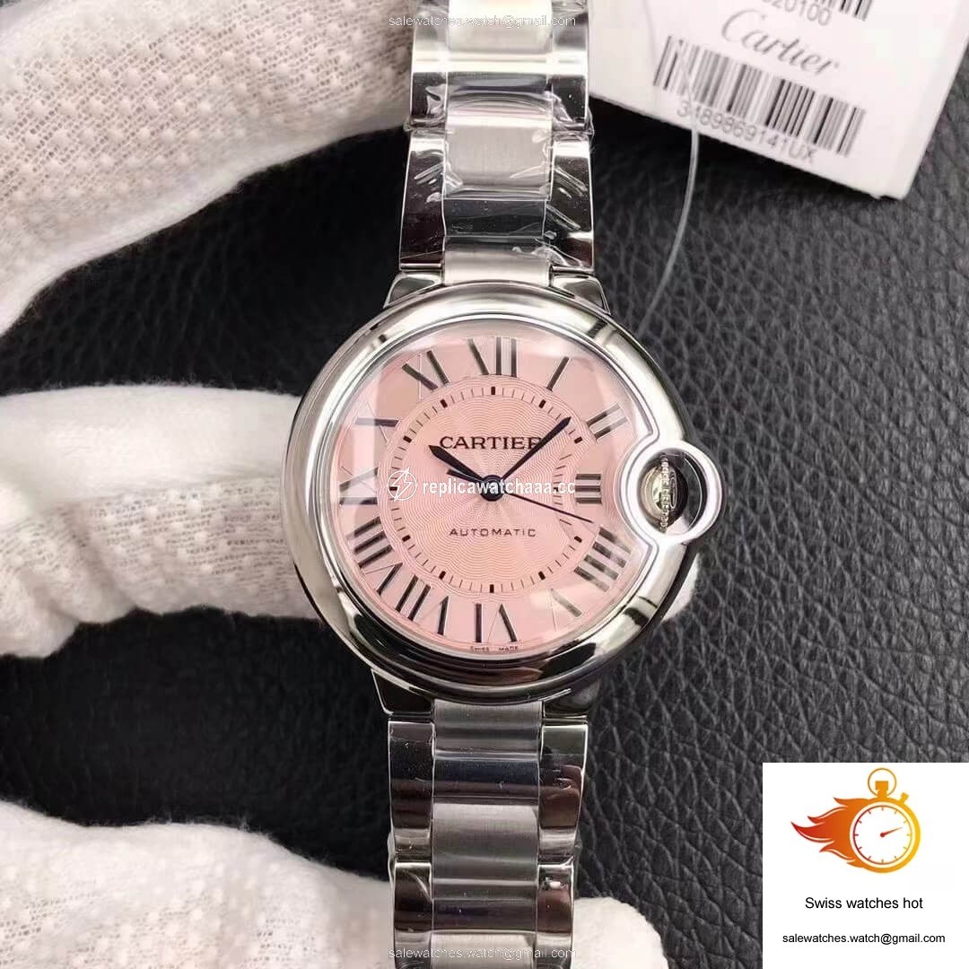 Ballon Bleu De Cartier 33MM W6920041 V6 Factory Pink Dial 1 Ballon Bleu De Cartier 33MM W6920041 V6 Factory Pink Dial 1