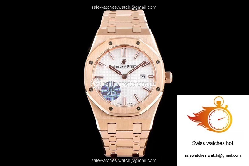 Audemars Piguet Royal Oak Quartz 67650OR.OO.1261OR.01 JF Factory White Dial 1 Audemars Piguet Royal Oak Quartz 67650OR.OO.1261OR.01 JF Factory White Dial 1