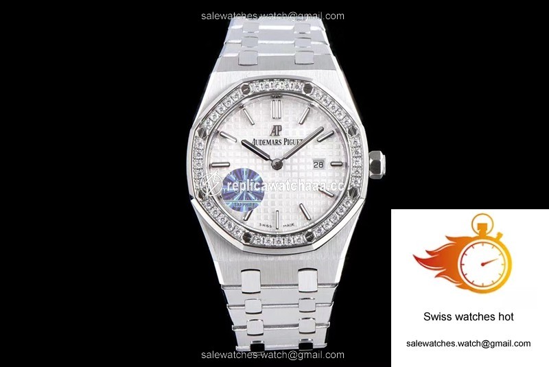 Audemars Piguet Royal Oak Quartz 67651ST.ZZ.1261ST.01 JF Factory White Dial 1 Audemars Piguet Royal Oak Quartz 67651ST.ZZ.1261ST.01 JF Factory White Dial 1