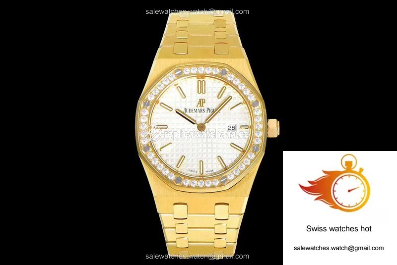 Audemars Piguet Royal Oak Quartz 67651BA.ZZ.1261BA.01 JF Factory Yellow Gold Diamond 1 Audemars Piguet Royal Oak Quartz 67651BA.ZZ.1261BA.01 JF Factory Yellow Gold Diamond 1