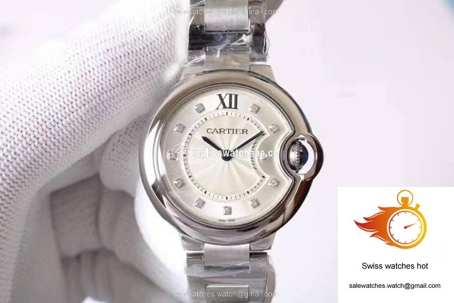 Ballon Bleu De Cartier WE9020 33mm V6 Factory White Dial 1 Ballon Bleu De Cartier WE9020 33mm V6 Factory White Dial 1