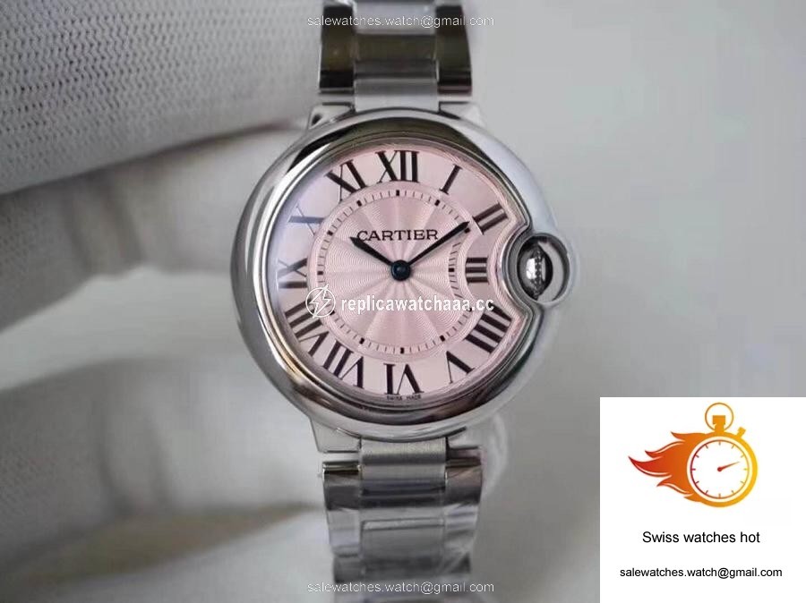 Ballon Bleu De Cartier WE902073 33mm V6 Factory Pink Dial 1 Ballon Bleu De Cartier WE902073 33mm V6 Factory Pink Dial 1