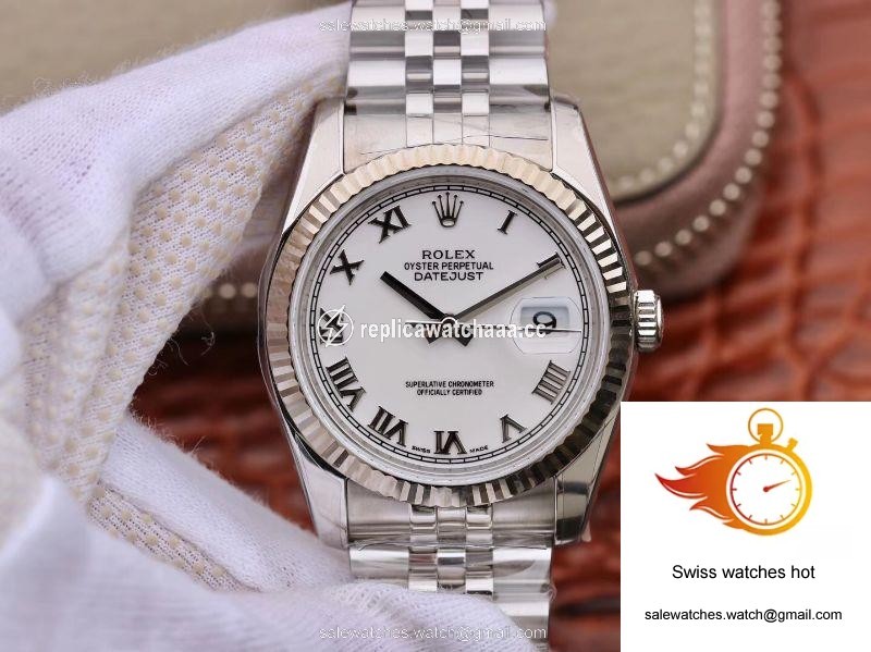 Rolex Datejust 116234 36mm AR Factory White Dial With Roman Time Scale 1 Rolex Datejust 116234 36mm AR Factory White Dial With Roman Time Scale 1